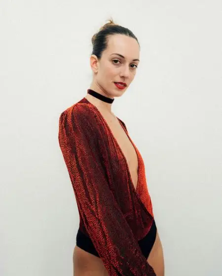 Red Velvet Silk Bodysuit